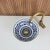 Flower Ceramic Handmade Moroccan Blue Design Sink for Bathroom For Sale - Image 6 of 7