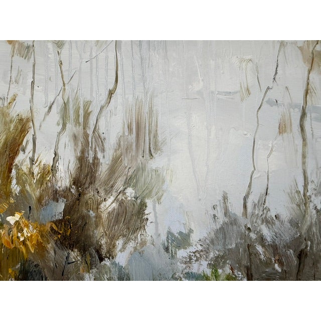 2020s Moody Earth Tone Wetland & River Canvas - Original Acrylic Art For Sale - Image 5 of 11