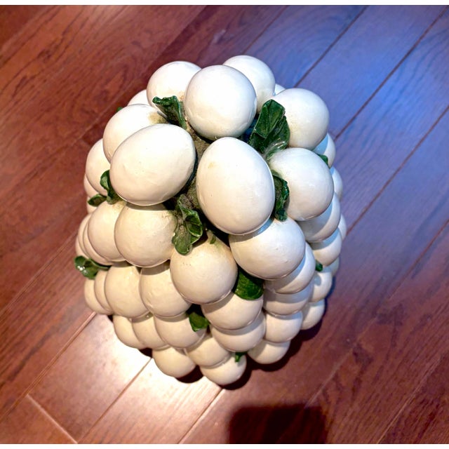 Up for sale is a stunning, vintage Italian majolica-style ceramic egg topiary centerpiece. This beautifully crafted 3D...