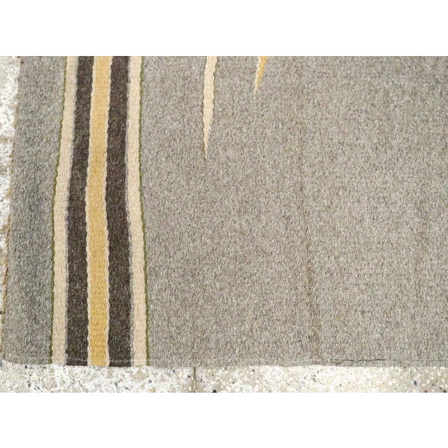 Mid-20th Century Handmade European Flat-Weave Kilim Throw Rug For Sale In New York - Image 6 of 9