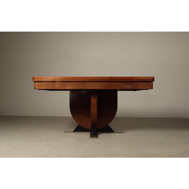 Art Deco Extending Dining Table with Sculptural Pedestal Base, 1930s For Sale - Image 16 of 16