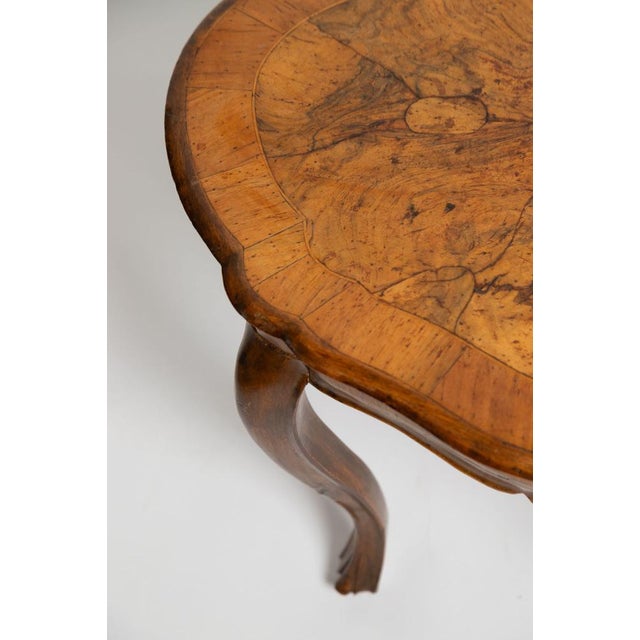 Biedermeier Burl Walnut Side Table For Sale - Image 5 of 7