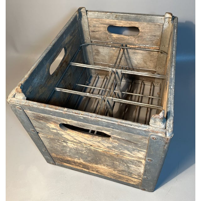 Dairy Farm Wood Milk Bottle Crate Babcock Dairy Johanna Farms 6 Wire