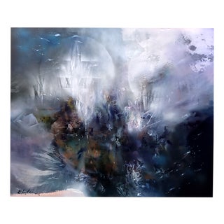 Ovidiu Kloska, Where the River Kept Its Silence, Mixed on Canvas For Sale