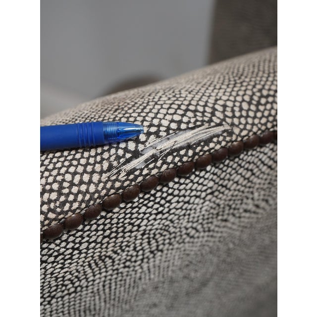 Pair of Baker Upholstered Wing Back Chairs For Sale - Image 9 of 12