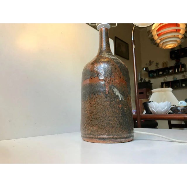 1970s Danish Modern Stoneware Table Lamp from Conny Walther, 1970s For Sale - Image 5 of 17