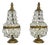Louis XVI Directoire Style Hot Air Balloon Lamps with Crystal Drops, 1950s, Set of 2 For Sale