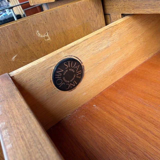 Bert England for Johnson Furniture Retailed Through John Stuart Inc Bar Cart For Sale - Image 11 of 12