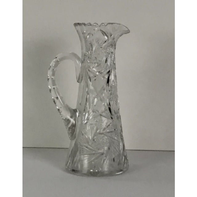 American Vintage American Brilliant Period Large Saw Pitcher For Sale - Image 3 of 9