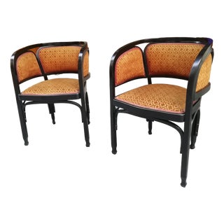 Model 716 Armchairs by Gustav Siegel for J. & J. Kohn, Austria, 1914, Set of 2 For Sale