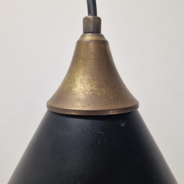 Black Kegle Pendant Lamp by Bent Karlby for Lyfa, Denmark, 1970s For Sale - Image 8 of 10
