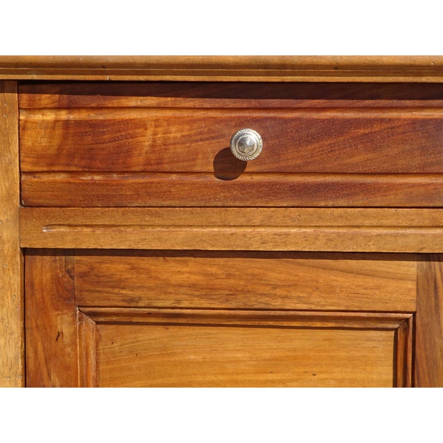 Louis XVI Bedside Table in Walnut and Marble For Sale - Image 5 of 18