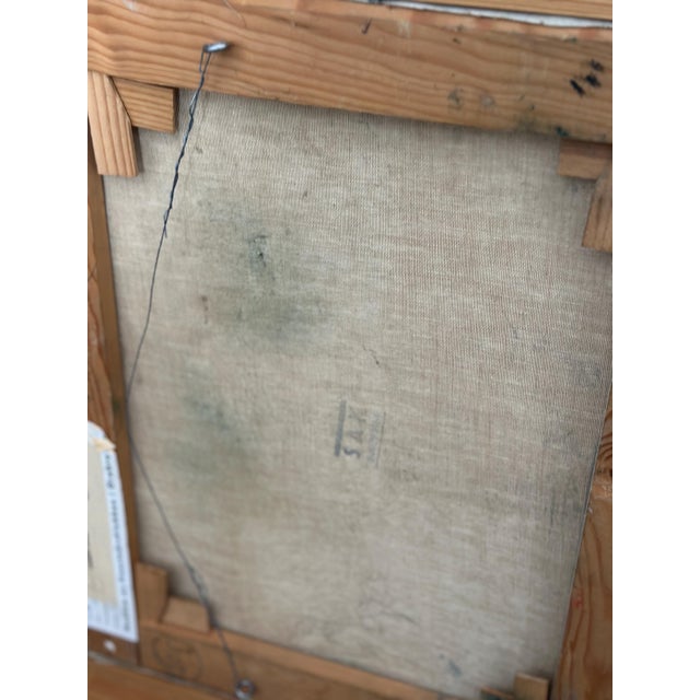 Mid-Century Modern Lennart Kindgren, Blue and Green, 1960s, Oil on Canvas For Sale - Image 3 of 18