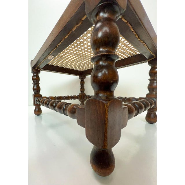 Vienna Straw and Bobbin Footstool from H. Pander & Zonen, 1890s For Sale - Image 14 of 17