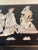 Mid 20th Century Asian Geisha Girl Scene Mother of Pearl Inlaid Black Lacquer Jewelry Box For Sale - Image 6 of 9