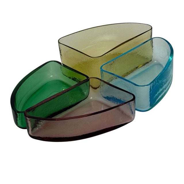 Vincenzo Nason 1980s Vincenzo Nason Signed Murano Glass Serving Bowls – Set of 4 For Sale - Image 4 of 12