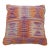 Arteverk Handwoven Afghan Kilim Pillow — Purple & Orange Tribal Motif For Sale