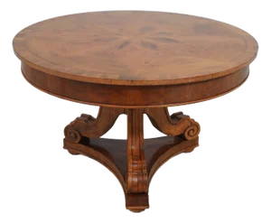 Henredon Italian Style Distressed Finish Round Center Table