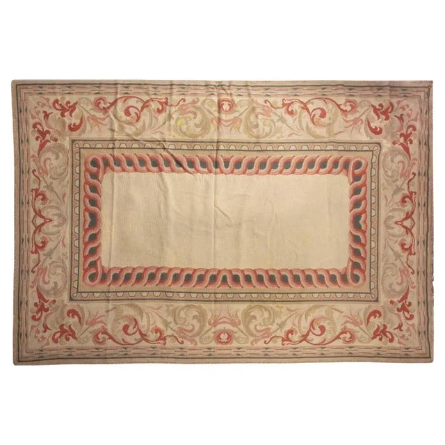 Textile Portuguese Arraiolos Rug, 20th Century For Sale - Image 7 of 7