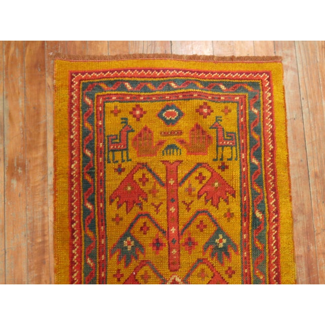 Antique Zabihi Collection Narrow Long Turkish Oushak Runner - 2'1" x 16' For Sale - Image 9 of 11