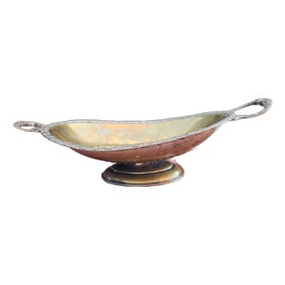 Antique Art Nouveau Brass-Plated Plateau, 1890s For Sale