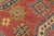Textile Kazak Rug 8' X 9'9'' Red Wool Tribal Geometric Hand-Knotted Oriental Carpet For Sale - Image 7 of 12