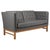 Vintage Danish EJ 315/2 Two-Seater Sofa in Grey Wool by Erik Jørgensen, 2000s For Sale - Image 6 of 6