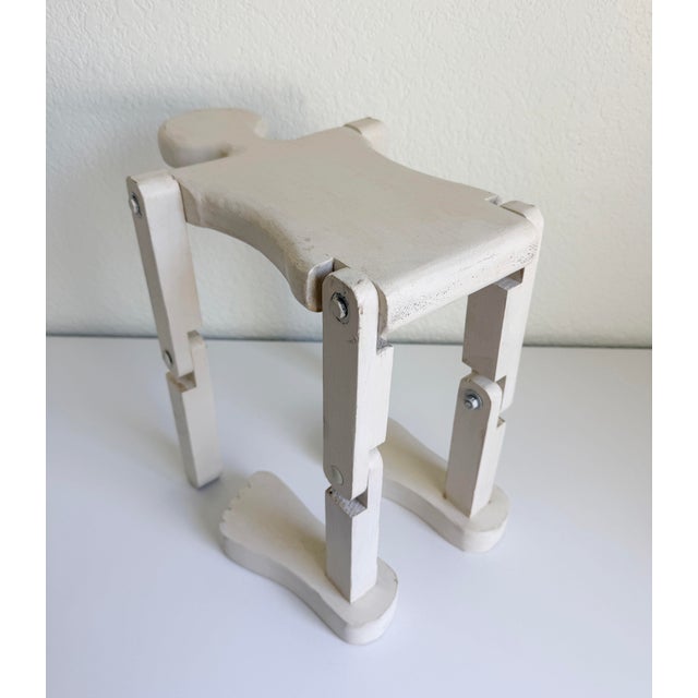 Articulating Painted Wood Mannequin Side Table, Late 20th Century For Sale - Image 4 of 12