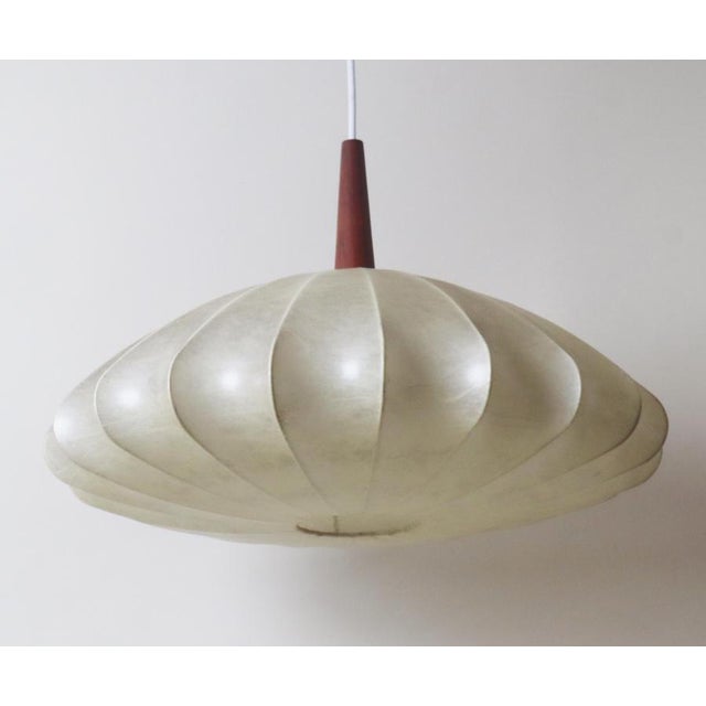 Cocoon Flower Pendant Lamp attributed to Friedel Brauer for Goldkant, 1960s For Sale - Image 9 of 16