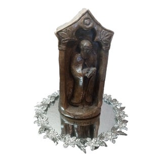 1970s Gorgeous Signed Gypsum St Luke 3d Relief Sculpture From Spain For Sale