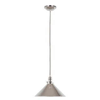 Provence Pendant Polished Nickel Silver Adjustible For Sale
