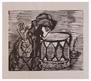 Mino Maccari, Man, Woodcut on Paper, Early 20th Century