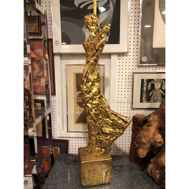 1960s 1960s Monumental Brutalist Sculptural Lamp of a Woman For Sale - Image 5 of 11