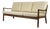 3-Seater Senator Sofa in Leather and Teak by Ole Wanscher for Cado, 1977 For Sale