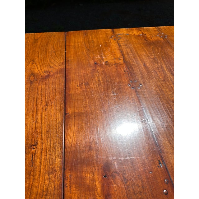 Monumental Vintage Walnut Dining Table With Queen Anne Style Pedestals For Sale - Image 15 of 18