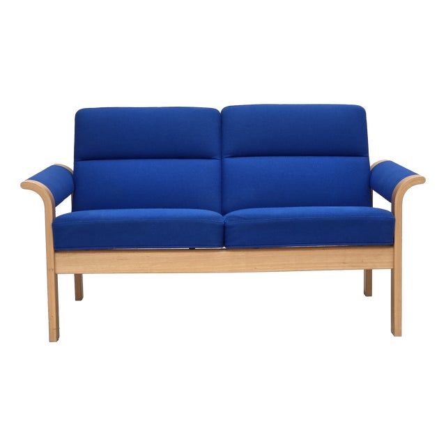 Danish Two-Seater Sofa with Wool Upholstery by Magnus Olesen, 1970s For Sale