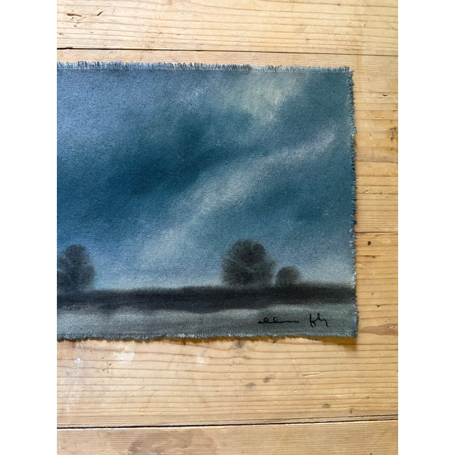 2020s Watercolor Landscape Painting on Raw Canvas by Chelsea Fly For Sale - Image 5 of 5