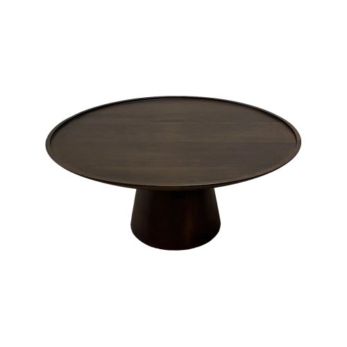 Modern Solid Beech Tree Round Coffee Table For Sale - Image 3 of 6