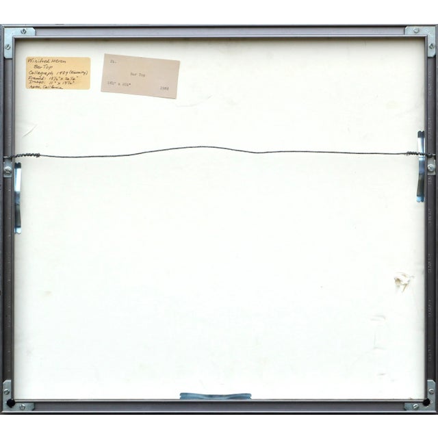 Orange Red Lava Abstract Collagraph by Winifred Heron For Sale - Image 8 of 8