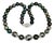 Diamond Tahitian Pearl Necklace 18k Gold 13.25 mm 17" Certified For Sale