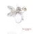 18k(750) Natural White Diamond With Kunzite Stone Bee Pin/Brooch/Pendant For Sale - Image 4 of 8