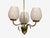 Cream 1950s Idman, Finnish Modern, Pendant Light, Brass, Pink Tinted Glass For Sale - Image 8 of 14