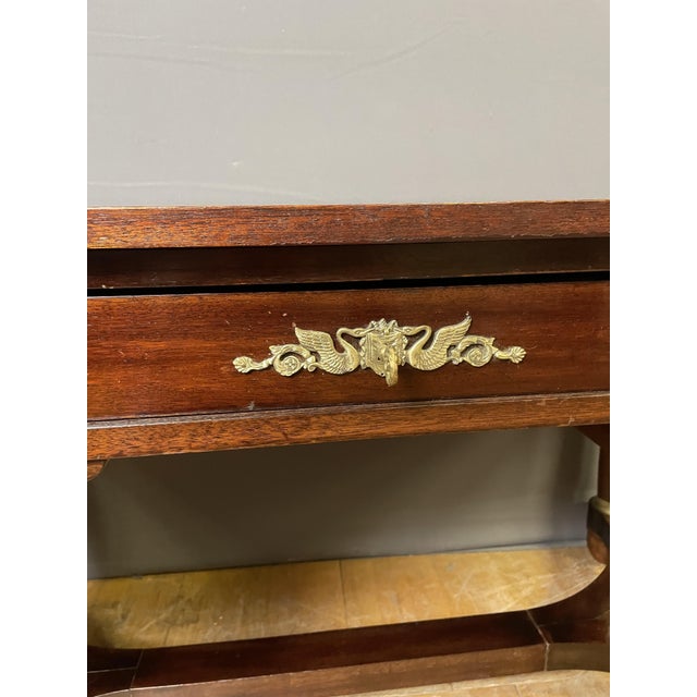 Empire Style Flat Center Desk, 1950s For Sale - Image 9 of 13