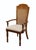 SINGER FURNITURE Solid Golden Oak Mediterranean Cane Back Dining Arm Chair 505-07 43" High 23.5" Wide 24.5" Deep Seat:...
