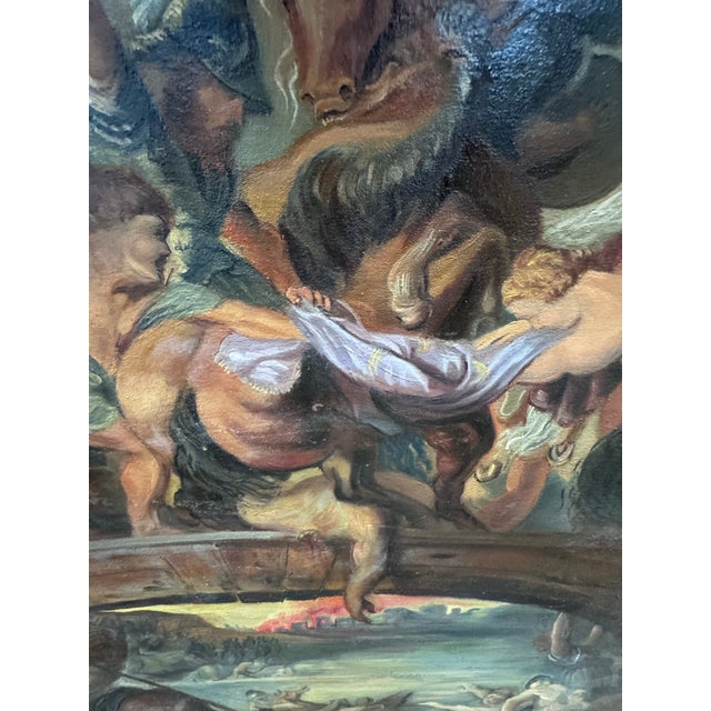 Black 19th Century Oil on Canvas After Peter Paul Rubens, “The Battle of the Amazons” For Sale - Image 8 of 10