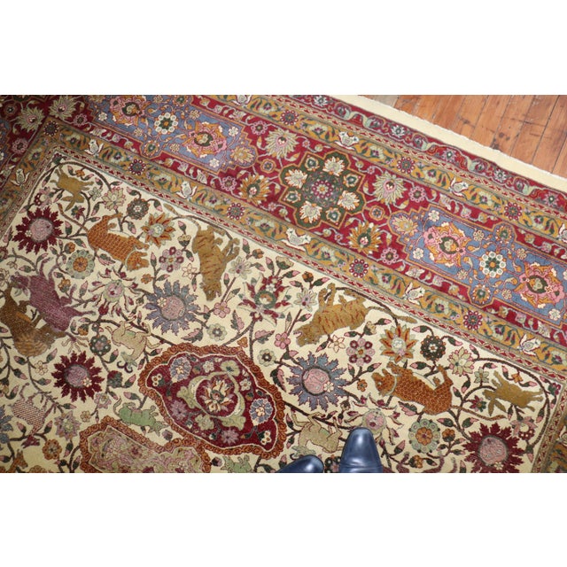 Textile 19th Century Zabihi Collection Indian Agra Animal Motif Rug - 8'2" x 12'4" For Sale - Image 7 of 12