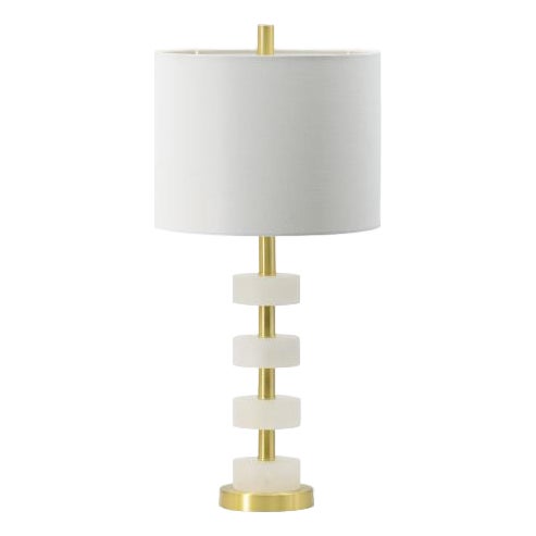 Stacked Stone Column Luxury Table Lamp For Sale