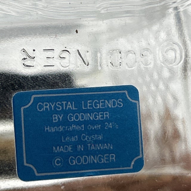 Glass Vintage Crystal Clock by Godinger For Sale - Image 7 of 9