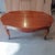 Vintage Solid Wood French Style Oval Coffee Table With Bronze Leaf Accents For Sale - Image 13 of 14