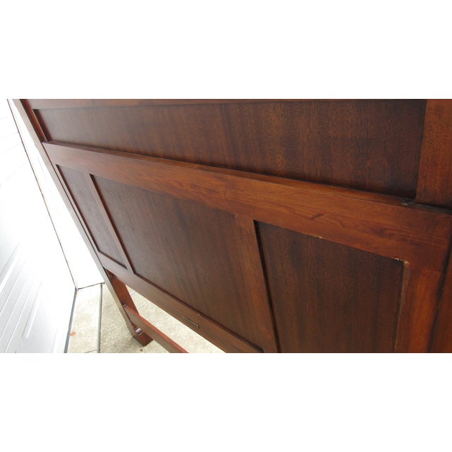 Vintage Ethan Allen Cherry Queen Townhouse Designer Bed Beautiful Warwick For Sale - Image 9 of 9